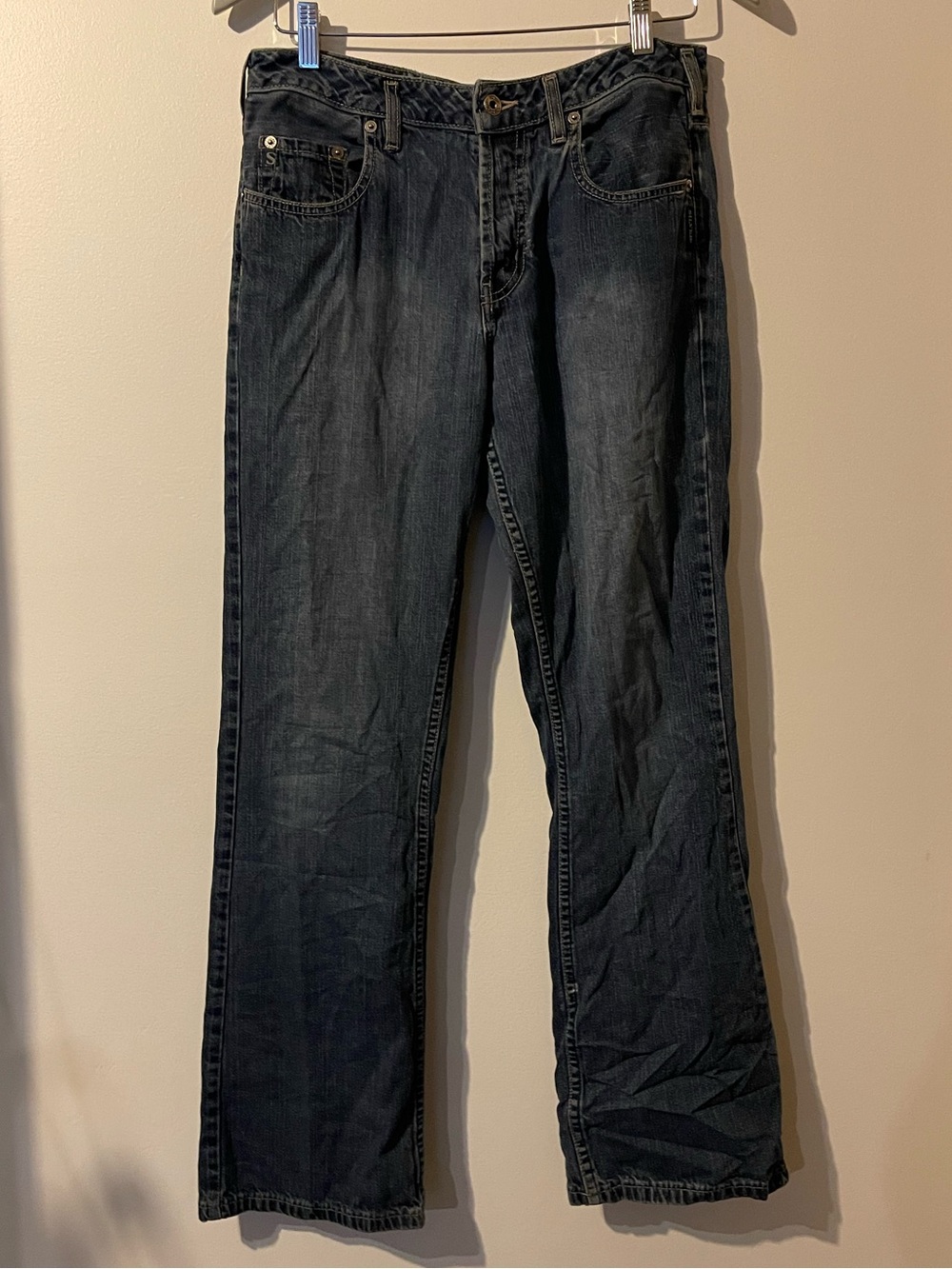 Silver Jeans Co Men Dark Wash Straight Leg Denim Jeans 31x32 Y2K Vintage
